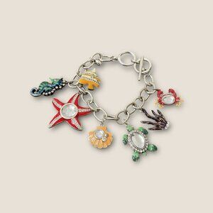 Nautical Charm Bracelet With Starfish & Sea Creatures